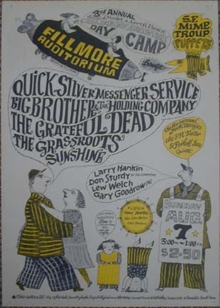 AOR2.068 - Quicksilver Messenger Service Poster - Fillmore Auditorium - Condition - 2.5