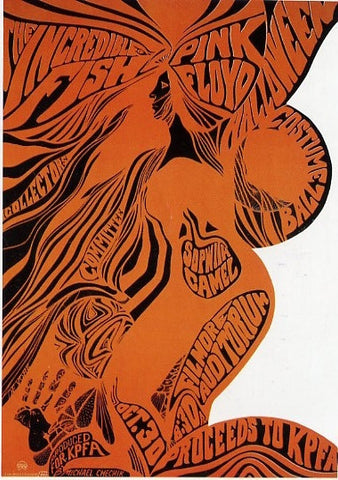 AOR2.079 - Pink Floyd Handbill - KPFA Benefit - Fillmore Auditorium - Condition - 1.5