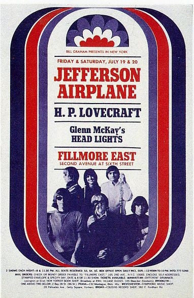 AOR2.096 - Jefferson Airplane Handbill - Fillmore East - Condition - 1.5