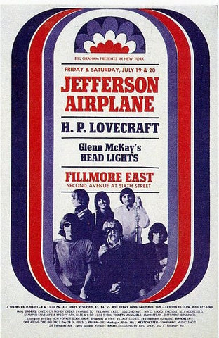 AOR2.096 - Jefferson Airplane Handbill - Fillmore East - Condition - 1.5