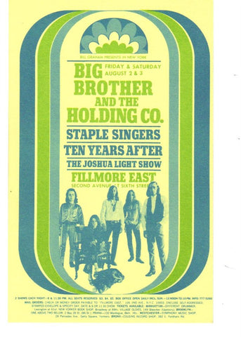 AOR2.097 - Big Brother & The Holding Company Handbill - Fillmore East - Condition - 1
