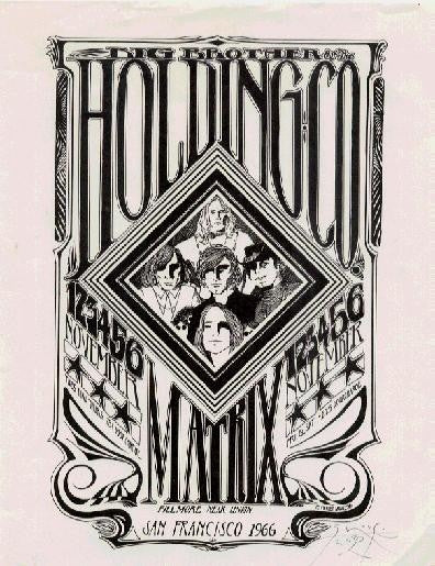 AOR2.111 - Big Brother & The Holding Company Poster - The Matrix - Condition - 2