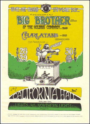 AOR2.139 - Big Brother & The Holding Company Handbill - California Hall - Condition - 1
