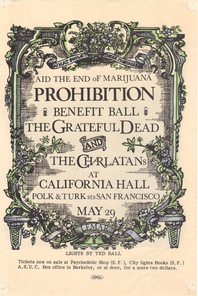 AOR2.147 - The Grateful Dead Handbill - California Hall - Condition - 2