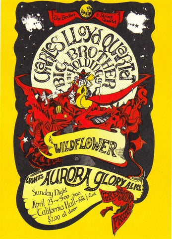 AOR2.151 - Big Brother & The Holding Company Handbill - California Hall - Condition - 1