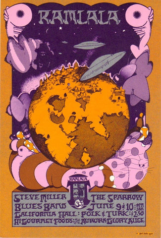 AOR2.157 - Steve Miller Blues Band Handbill - California Hall - Condition - 1
