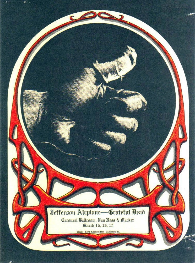 AOR2.172 - Jefferson Airplane Handbill - Carousel Ballroom - Condition - 2