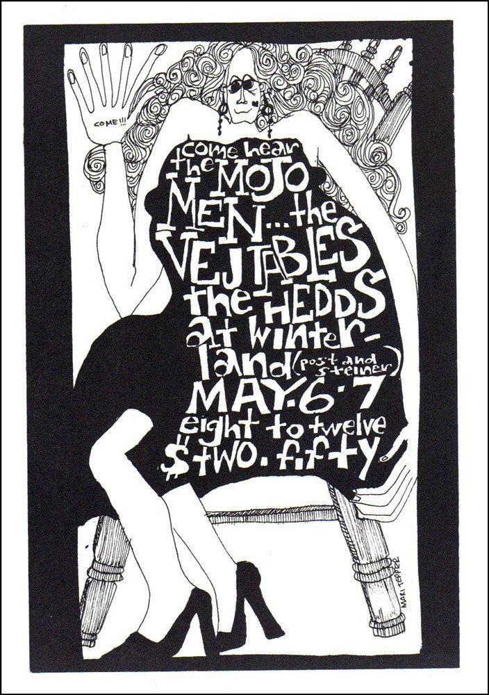 AOR2.208 - The Mojo Men Handbill - Winterland - Condition - 1