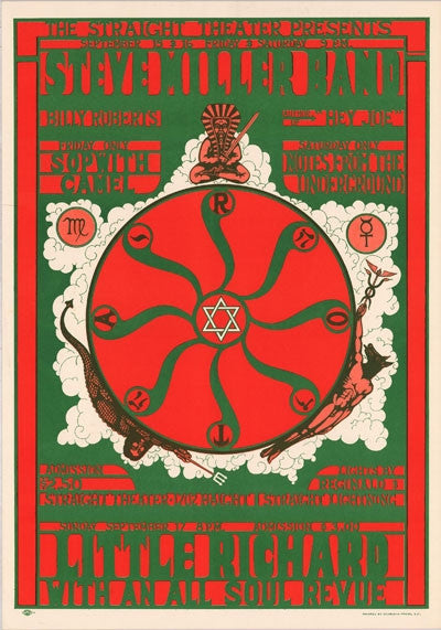 AOR2.221 - Steve Miller Blues Band Poster - Straight Theater - Condition - 1