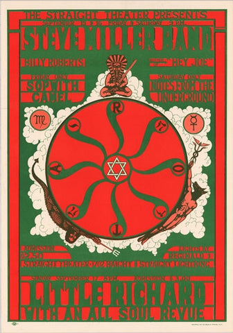 AOR2.221 - Steve Miller Blues Band Poster - Straight Theater - Condition - 1