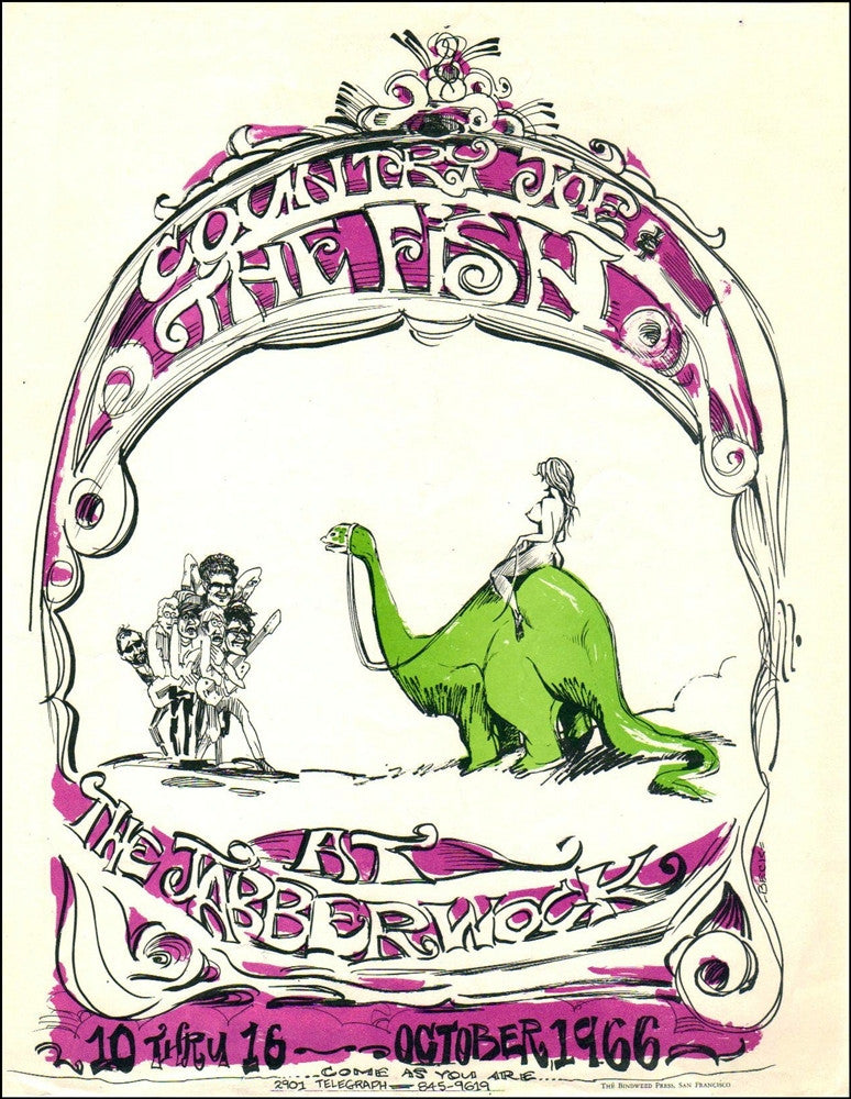 AOR2.282 - Country Joe & the Fish Handbill - Jabberwock - Condition - 1.5