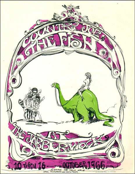 AOR2.282 - Country Joe & the Fish Handbill - Jabberwock - Condition - 1.5