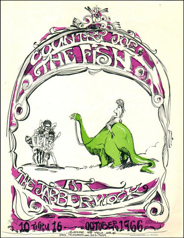 AOR2.282 - Country Joe & the Fish Handbill - Jabberwock - Condition - 1.5