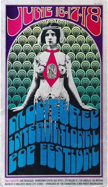 AOR3.005 - Jimi Hendrix Experience Poster - Monterey Pop Festival - Fairgrounds - Condition - 2