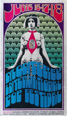 AOR3.005 - Jimi Hendrix Experience Poster - Monterey Pop Festival - Fairgrounds - Condition - 2