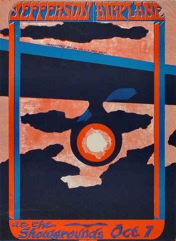 AOR3.045 - Jefferson Airplane Poster - Earl Warrens Showgrounds - Condition - 2