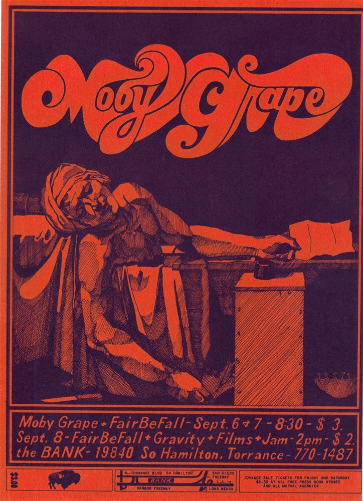 AOR3.086 - Moby Grape Handbill - The Bank - Condition - 1