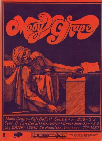 AOR3.086 - Moby Grape Handbill - The Bank - Condition - 1