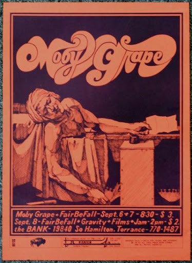 AOR3.086 - Moby Grape Poster - The Bank - Condition - 1.5