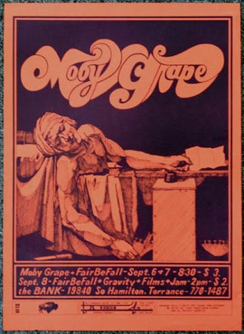 AOR3.086 - Moby Grape Poster - The Bank - Condition - 1.5
