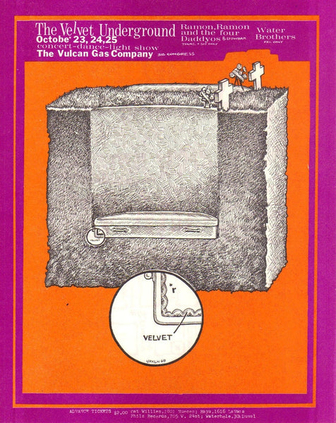 AOR3.126 - The Velvet Underground Handbill - Vulcan Gas Company - Condition - 1
