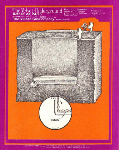 AOR3.126 - The Velvet Underground Handbill - Vulcan Gas Company - Condition - 1