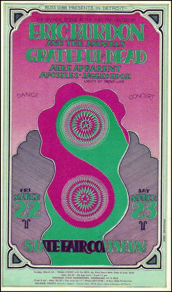 AOR3.136 - The Grateful Dead Handbill - Grande Ballroom - Condition - 1.5