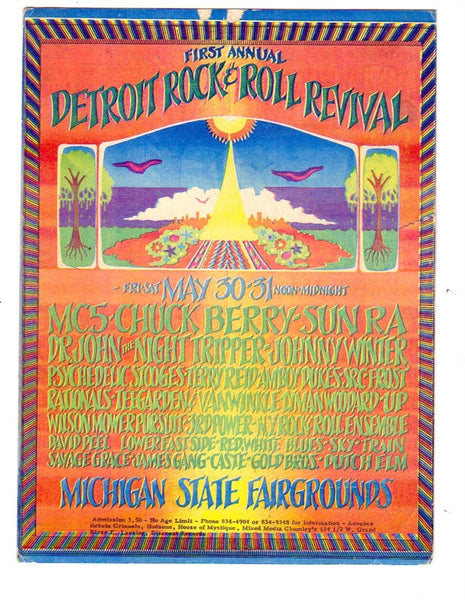 AOR3.138 - MC5 Handbill - Michigan State Fairgrounds - Condition - 2