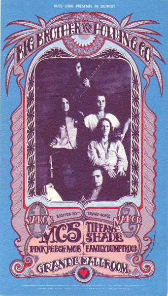AOR3.141 - Big Brother & The Holding Company Handbill - Grande Ballroom - Condition - 1