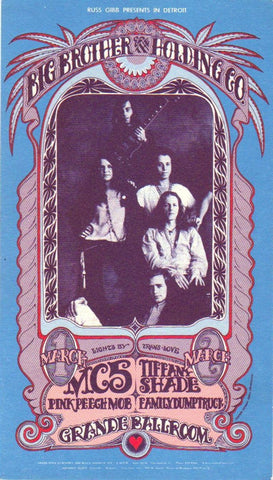 AOR3.141 - Big Brother & The Holding Company Handbill - Grande Ballroom - Condition - 1