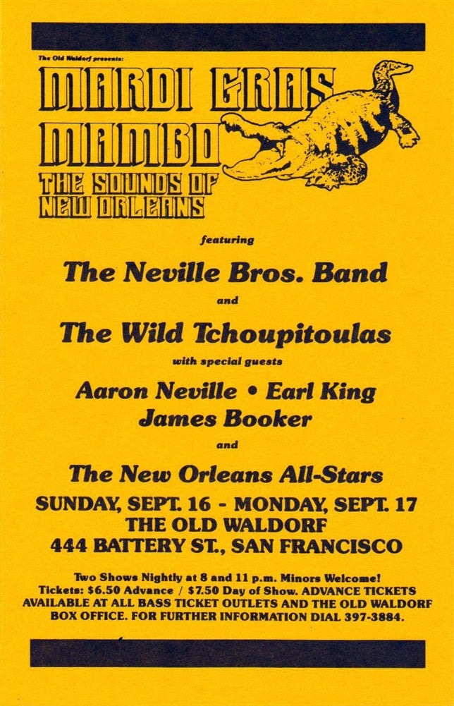 AOR4.030 - The Neville Brothers Handbill - Coconut Grove - Condition - 1