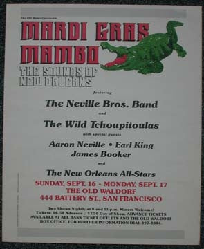 AOR4.030 - The Neville Brothers Poster - Coconut Grove - Condition - 1.5