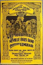 AOR4.031 - The Neville Brothers Poster - Tuten signed - Boarding House - Condition - 1