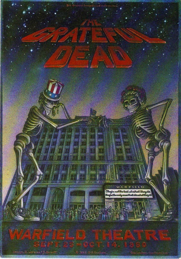 AOR4.045 - The Grateful Dead Handbill - Warfield Theater - Condition - 1.5