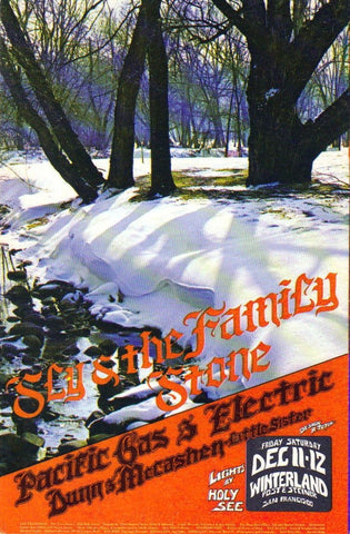 AOR4.054 - Sly & the Family Stone Poster - Winterland - Condition - 1.5