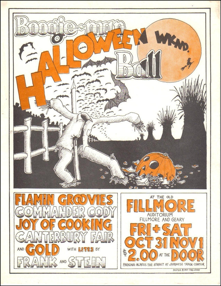 AOR4.056 - Flamin' Groovies Handbill - Fillmore Auditorium - Condition - 1.5