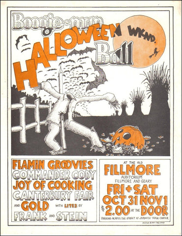 AOR4.056 - Flamin' Groovies Handbill - Fillmore Auditorium - Condition - 1.5