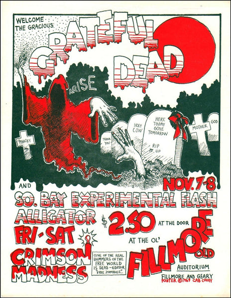 AOR4.057 - The Grateful Dead Handbill - Fillmore Auditorium - Condition - 1.5