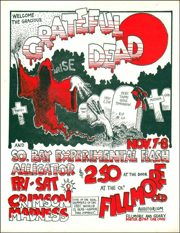 AOR4.057 - The Grateful Dead Handbill - Fillmore Auditorium - Condition - 1.5