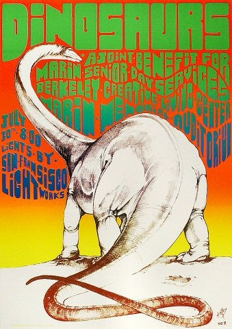 AOR4.064 - The Dinosaurs Poster - Marin Veterans Auditorium - Condition - 1