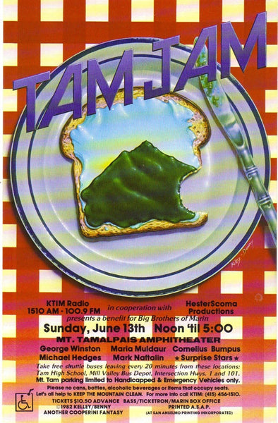 AOR4.091 - George Winston Handbill - Mt. Tamalpais Amphitheater - Condition - 1