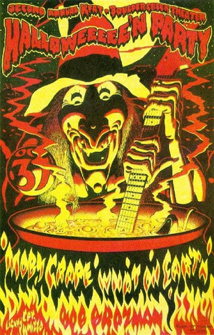 AOR4.103 - (Second Print) KFAT Halloween Party Poster - Phillips signed - Boulder Creek Theater - Condition - 1.5