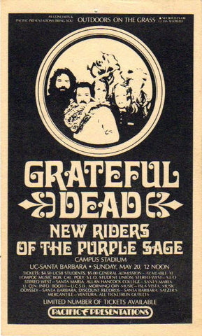 AOR4.114 - The Grateful Dead Handbill - U.C. Santa Barbara - Condition - 2