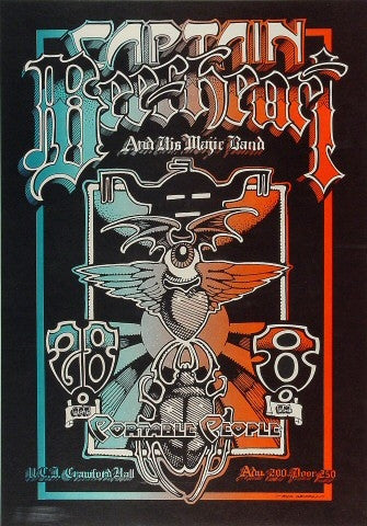AOR4.125 - Captain Beefheart & His Magic Band Poster - U.C. Davis - Condition - 1.5
