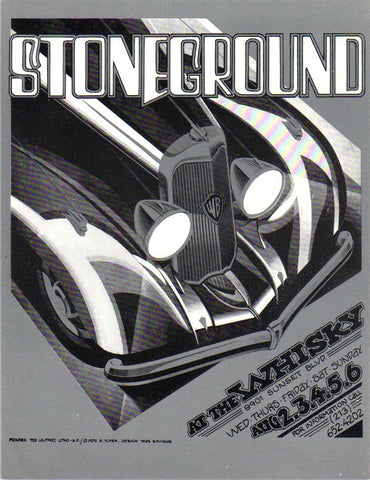 AOR4.129 - Stoneground Handbill - The Whiskey - Condition - 1.5