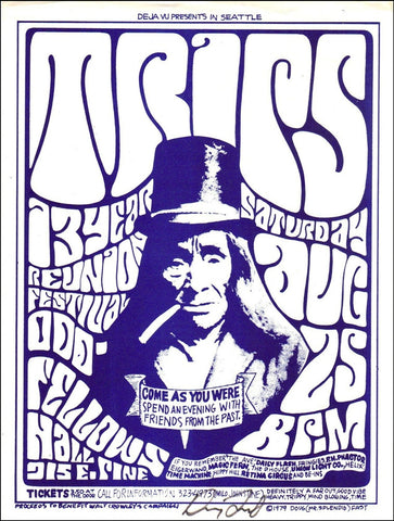 AOR4.135 - Handbill - Doug Fast Signed - Odd Fellows Hall - Condition - 1.5