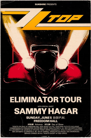 AOR4.182 - Z Z Top Poster - Mississippi Coast Coliseum - Condition - 1.5