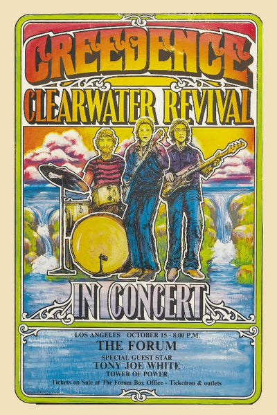 AOR4.204 - Creedence Clearwater Revival Poster - Cincinnati Gardens - Condition - 1.5