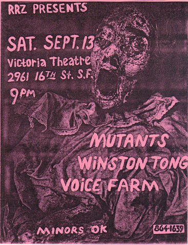 AOR5.051 - Mutants Handbill - Victoria Theater - Condition - 1.5