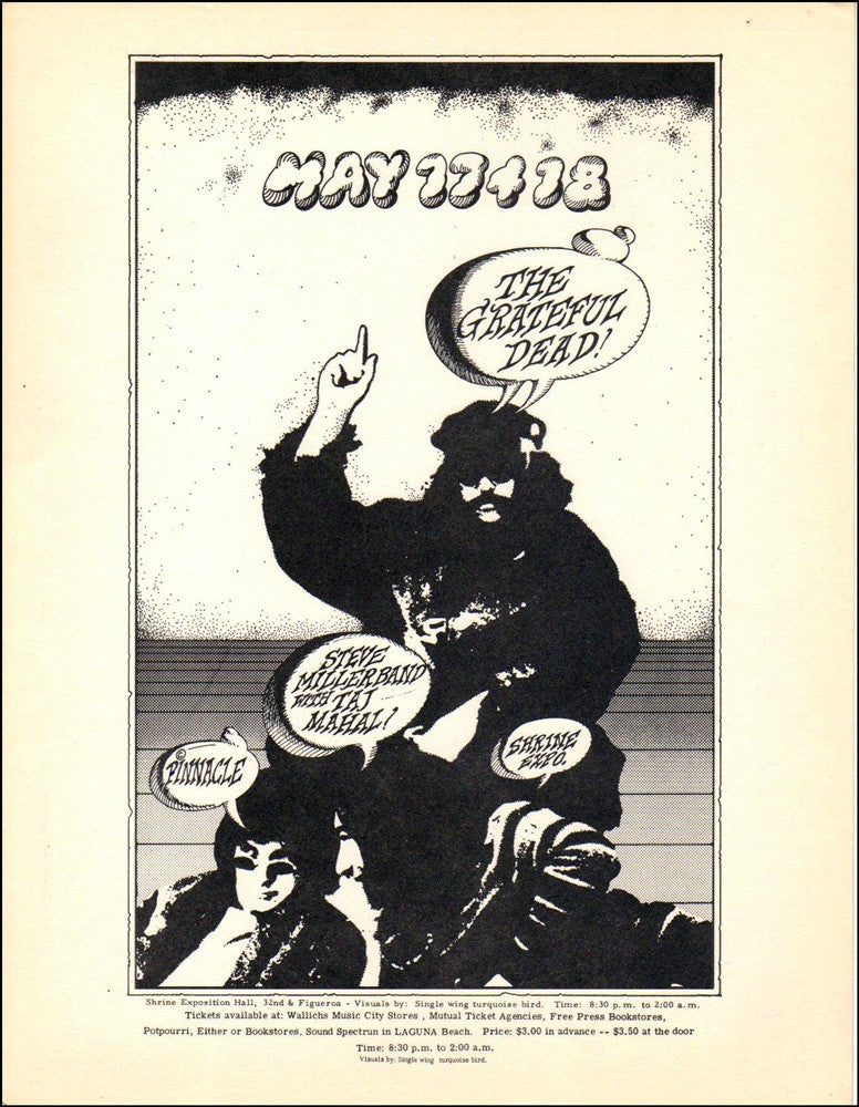 AORP255L - The Grateful Dead Handbill - Shrine Exposition Hall - Condition - 1